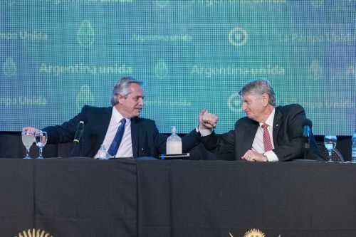 Alberto Fernández en La Pampa. No a Portezuelo y fin a la barrera sanitaria?