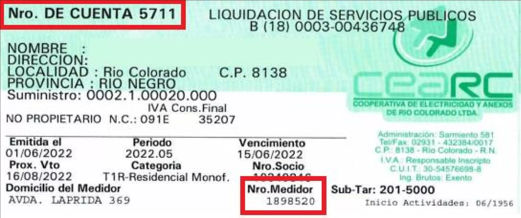 Río Negro: el EPRE brindó detalles del proceso de segmentación de tarifas 1 edersa factura
