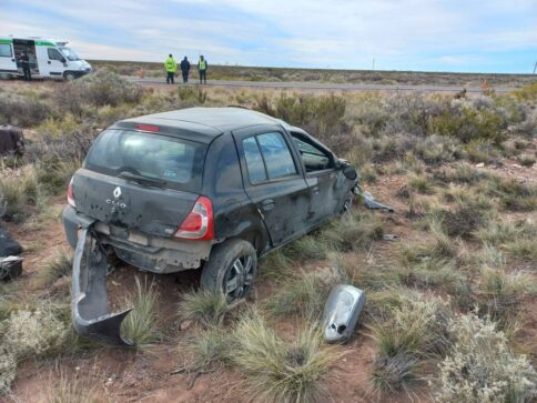 Ruta 151: un hombre volcó y resultó herido 1 vuelco km71