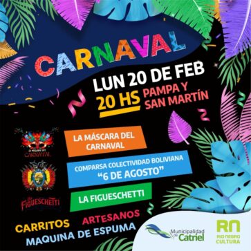 , Festejos por carnaval en Catriel y 25 de Mayo