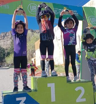 Los “peques” de la Escuela de ciclismo Ninosaurios presentes en Villa Regina