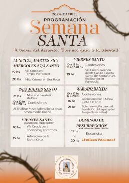 Catriel: Programa de la Parroquia en Semana Santa