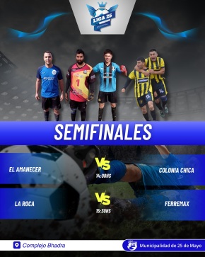 Domingo de semifinales con la Liga Municipal de futbol