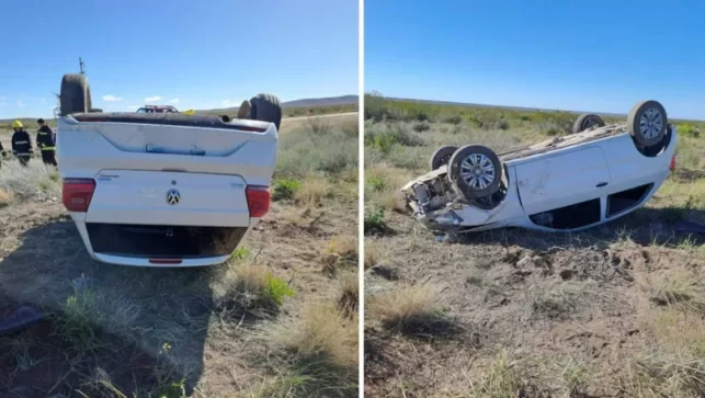 Dos heridos al volcar en la ruta 151