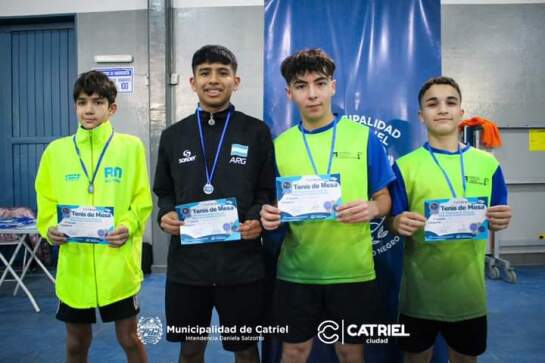 La armada Catrielense la rompió en el Provincial de Tenis de Mesa
