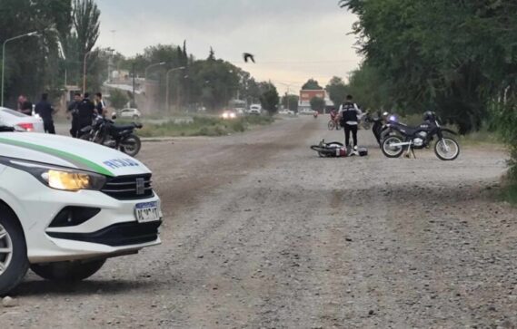 Catriel: insólito choque de motos
