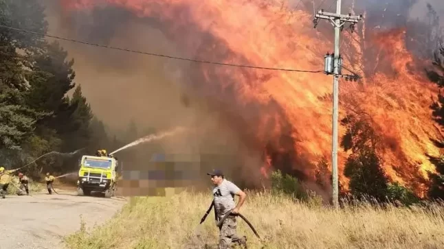 Por nuevo incendio, evacúan zonas de El Bolsón