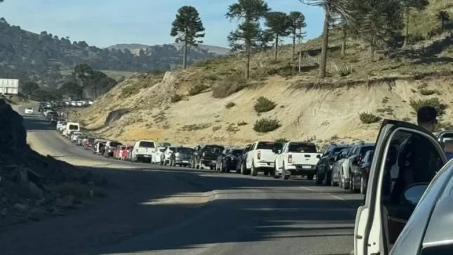 Finde largo: pasos fronterizos a Chile desbordados, con vehículos varados
