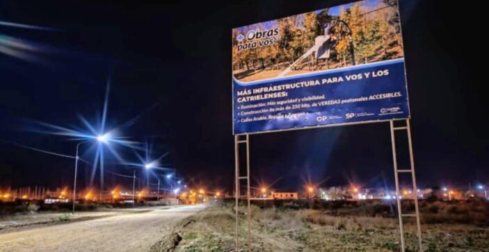 Catriel: más iluminación en los barrios