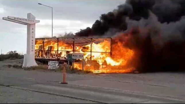 Catriel: se incendió camión cargado con electrodomésticos