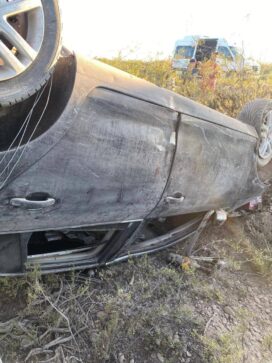 25 de Mayo: vuelco cerca de Divisaderos; un joven fue derivado a un centro de mayor complejidad