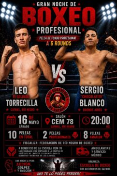La ciudad será sede de la primera velada Boxistica del año con 14 combates entre profesionales y amateurs