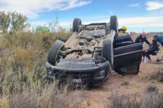 Catriel: vecina de 25 de Mayo volcó en la ruta 151