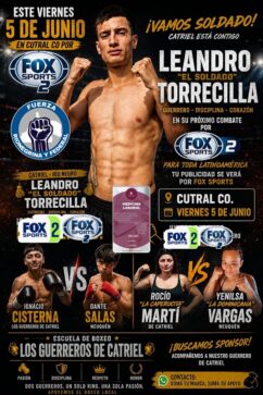 Los Guerreros de Catriel tendrán un fin de semana clave: Torrecilla pelea por Fox Sports y Gutiérrez se presenta en General Conesa