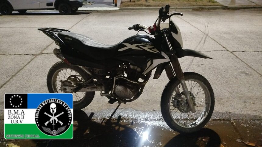 Catriel: Control policial recuperó una moto con pedido de secuestro