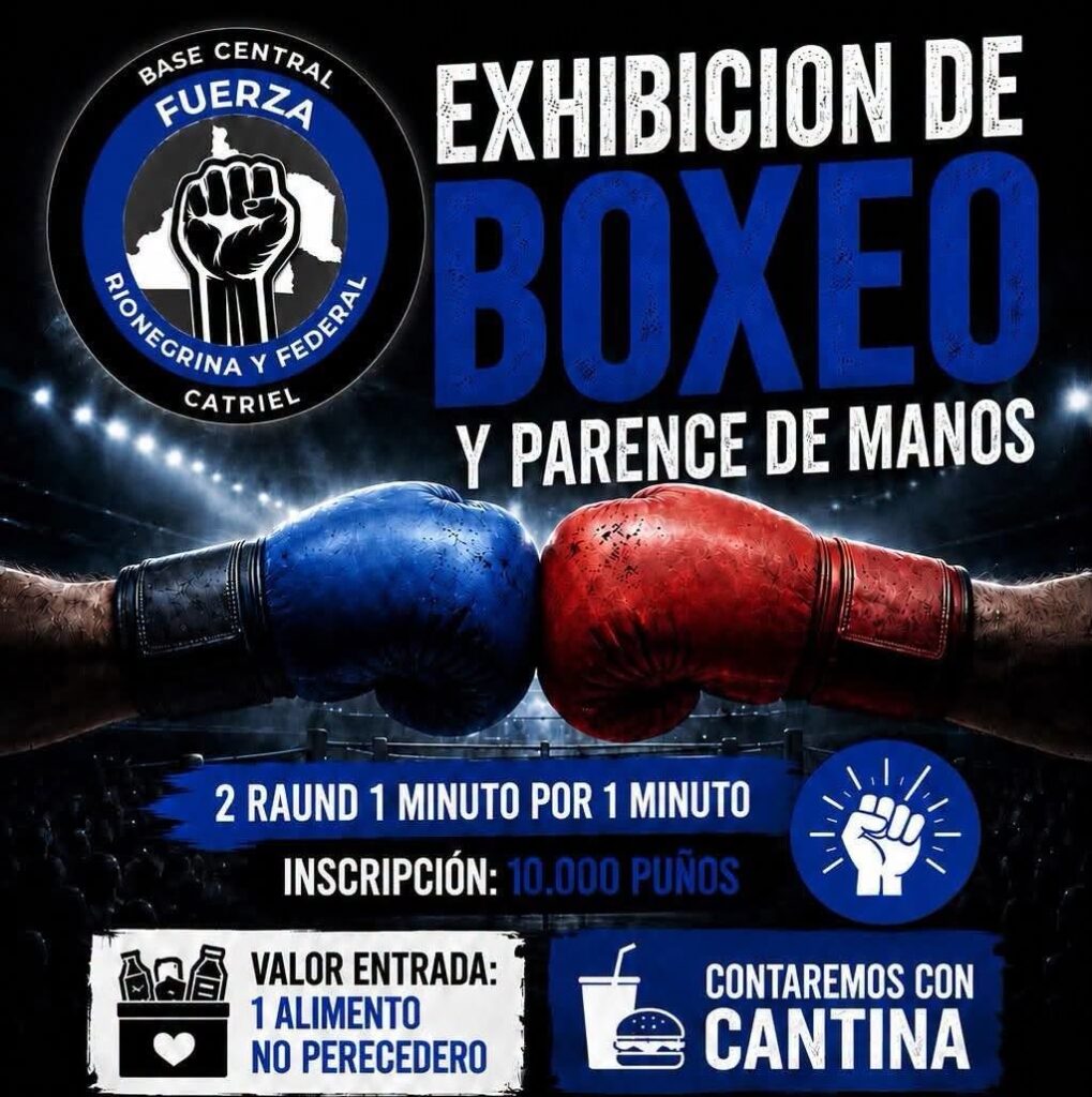 Catriel tendrá su primera edición del “Párense de manos” y exhibición de boxeo