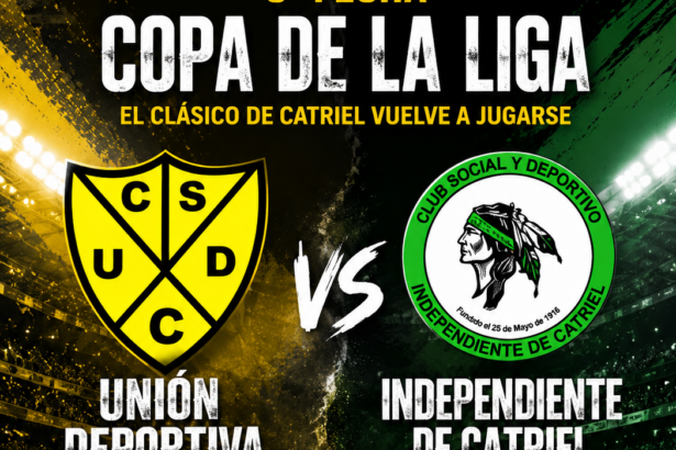 La Copa de la Liga activa la 3° fecha con clásico en Catriel: Unión Deportiva e Independiente se enfrentarán