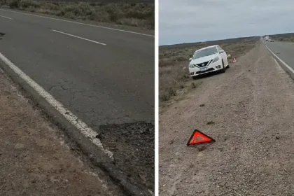 La Pampa: Una familia pasó la noche en la Ruta 151 tras reventar dos cubiertas por los baches