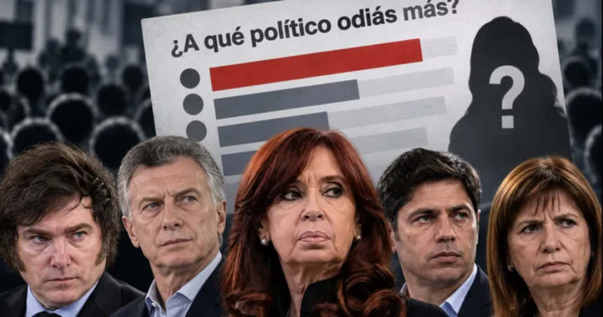 Encuesta: quién es el político que más «odio/rechazo» genera entre los argentinos
