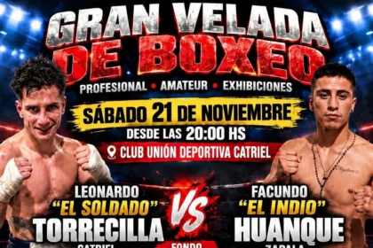 Catriel se prepara para una gran velada de boxeo profesional y amateur con destacados combates