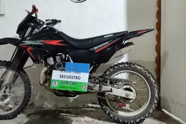 Catriel: secuestraron una motocicleta con pedido vigente por hurto
